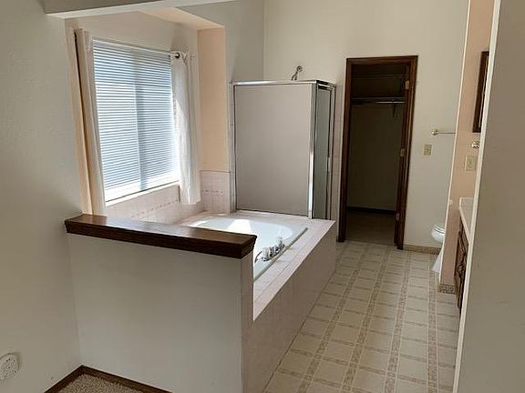 Master Bedroom jetted bath and shower