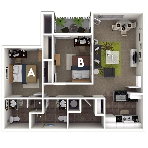 Floor plan 2X2