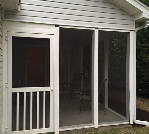 Screened back porch