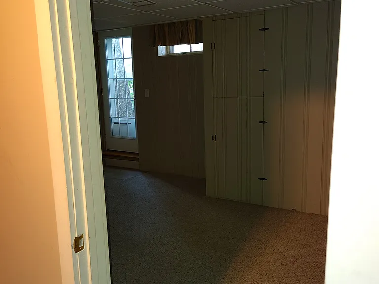 Back basement room, with door to back patio.