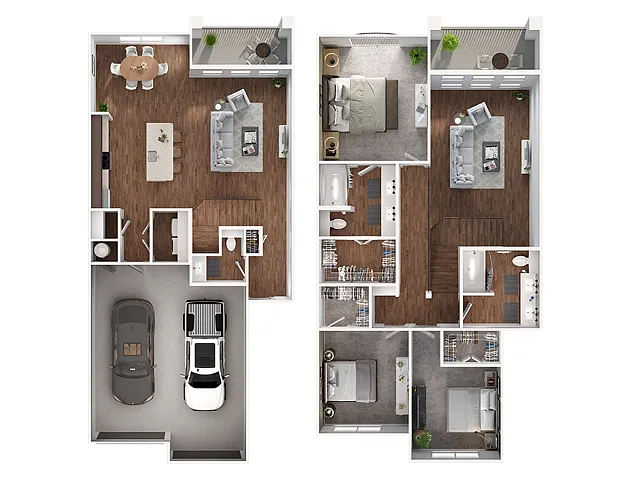 Floor plan 3 Bed, 2 Bath B