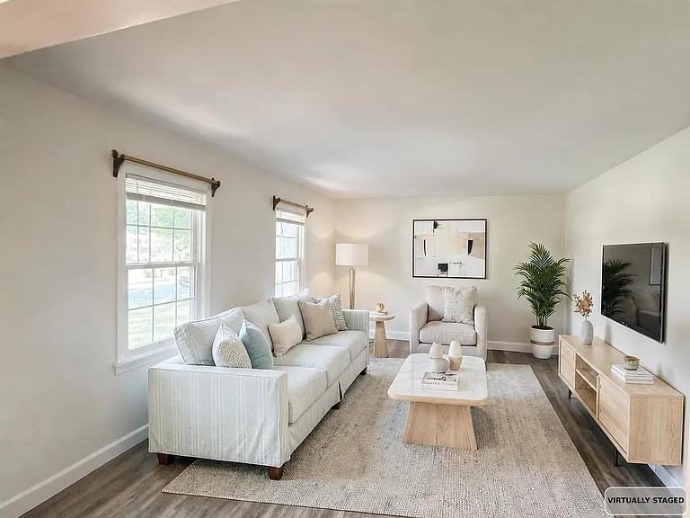 Living room- virtually staged