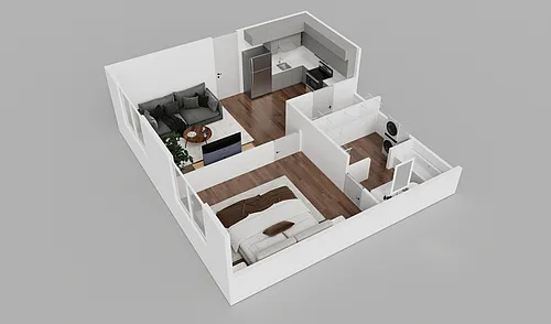 Floor plan Smaller One Bedroom