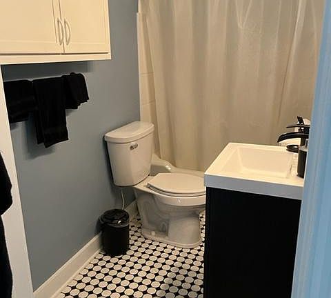 Renovated Bathroom with ceramic tile shower