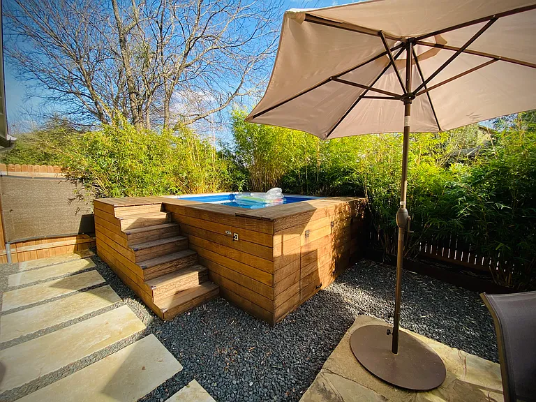 Small, shallow, plunge pool