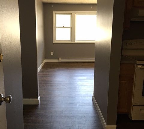 View from front door. Brand new floors!