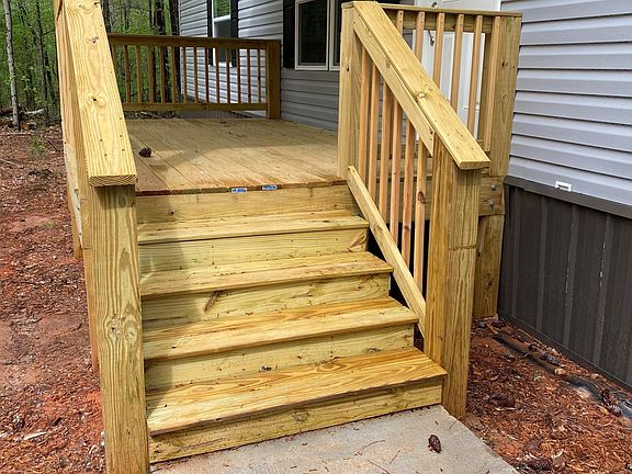 Cement landing, so less mud and dirt inside