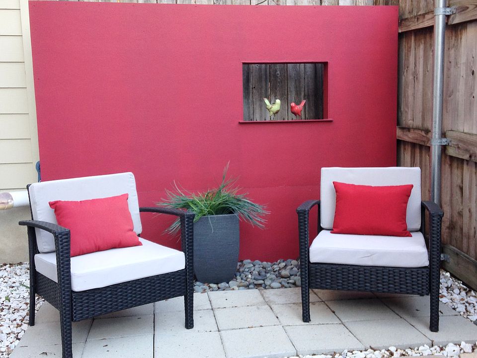 Private back patio