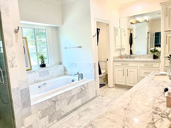 Full marble master bathroom 