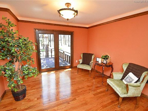 Walkout to the back deck off the reading area.