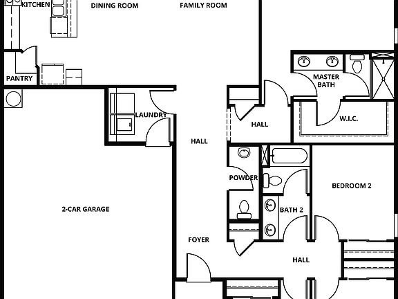 The Denair has a chef ready kitchen and spacious family room with four bedrooms.