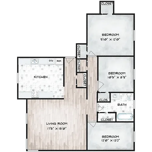 Floor plan 3 Bedroom