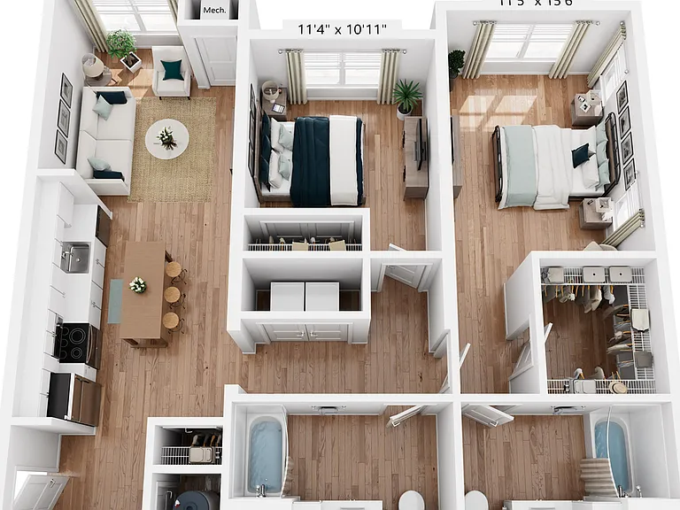 B7 | 2x2 | 1,123 sq ft B7 | 2x2 | 1,123 sq ft