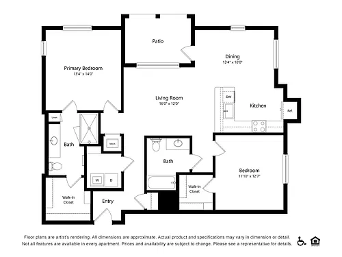 Floor plan 2x2K