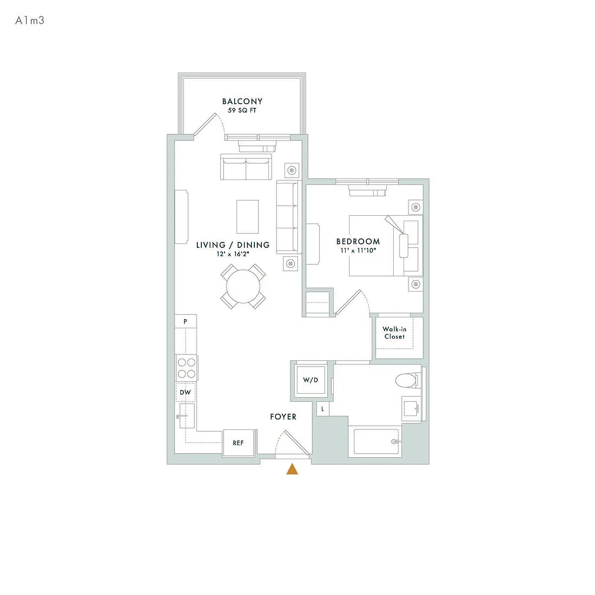 Floor plan A1M3 - Balcony