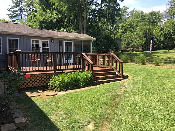 Large deck off of kitchen