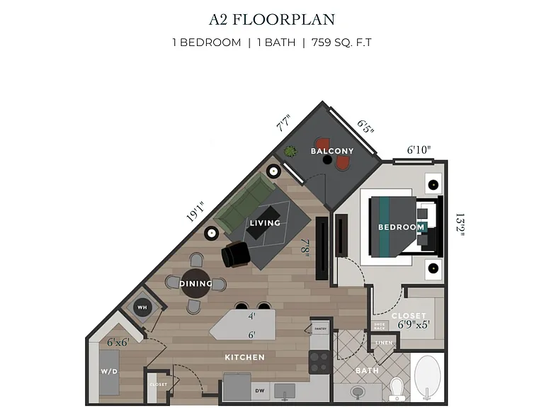A2 floor plan The Monroe