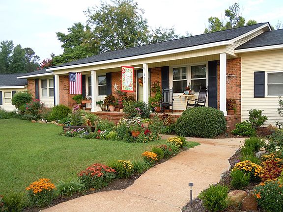 Up the walk way to the house