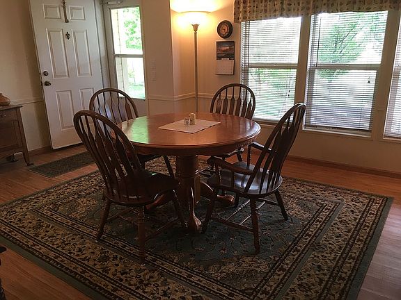 Front door into dining room