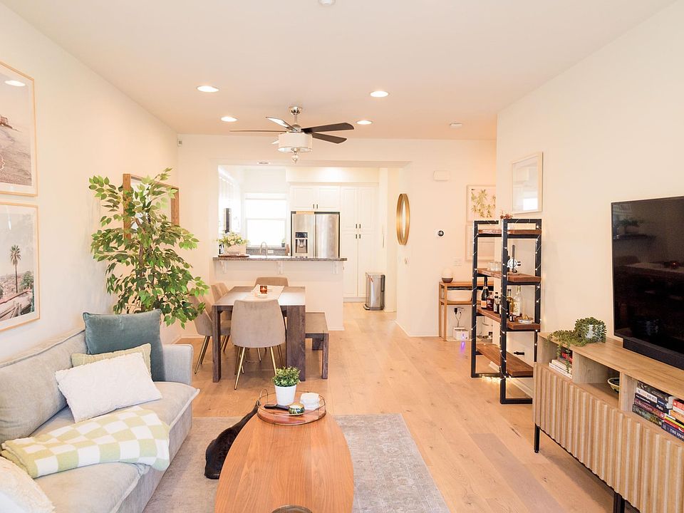 Living room and dining room