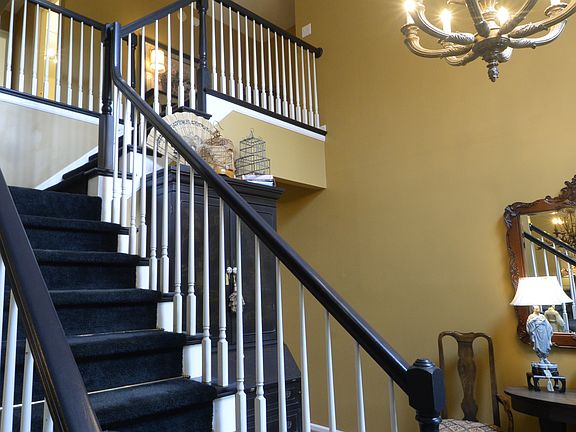 Two-story foyer.