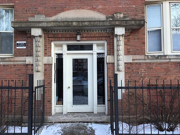 Front door of building