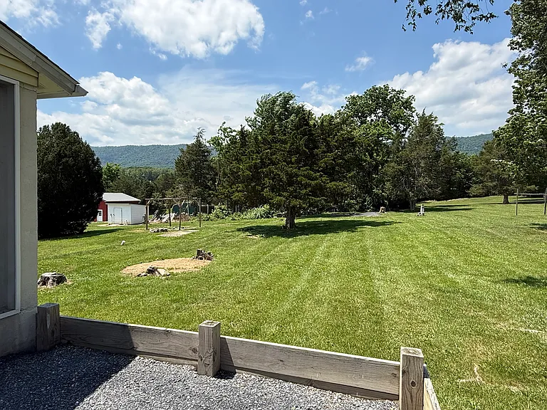 Large backyard with Firepit