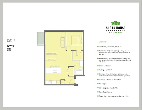 Floor plan 1 Bed K4 (k4)