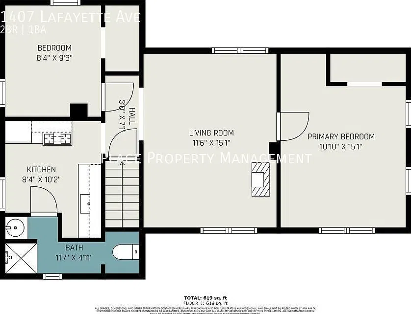 1407 Lafayette - Upper 2 Bedroom Unit — Photo 3