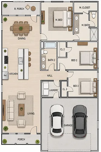 Floor plan 3BR