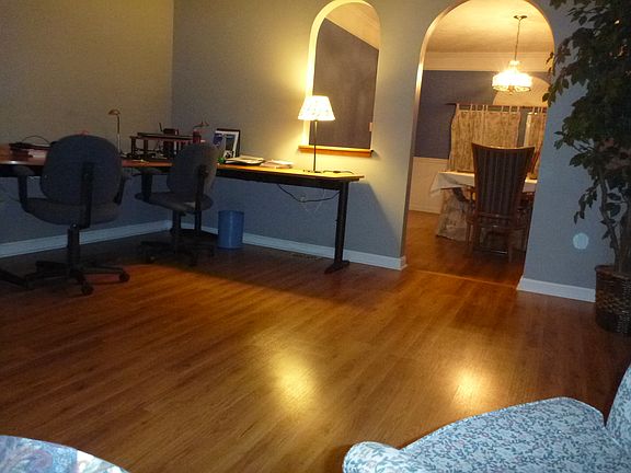 Living room used as office