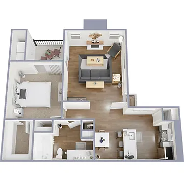 Floor plan 1 Bedroom 1 Bathroom