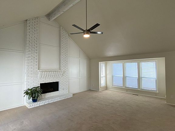 Living room with bay window