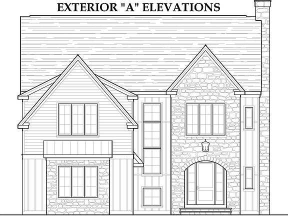 EXTERIOR A FRONT ELEVATION