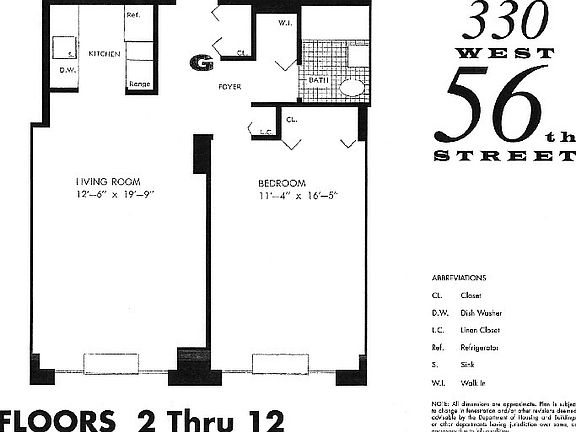 2nd image of 330 W 56th St APT 5G