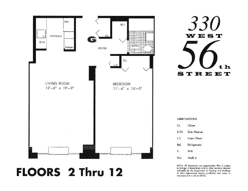 330 West 56th Street #5G in Hell's Kitchen, Manhattan | StreetEasy