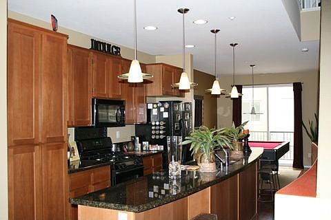 Kitchen with long counter