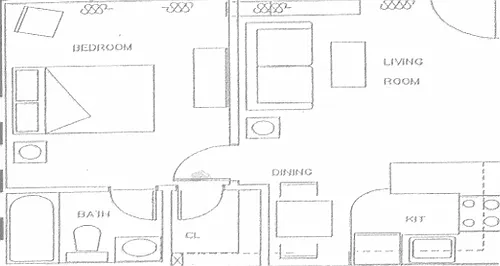 Floor plan One bedroom
