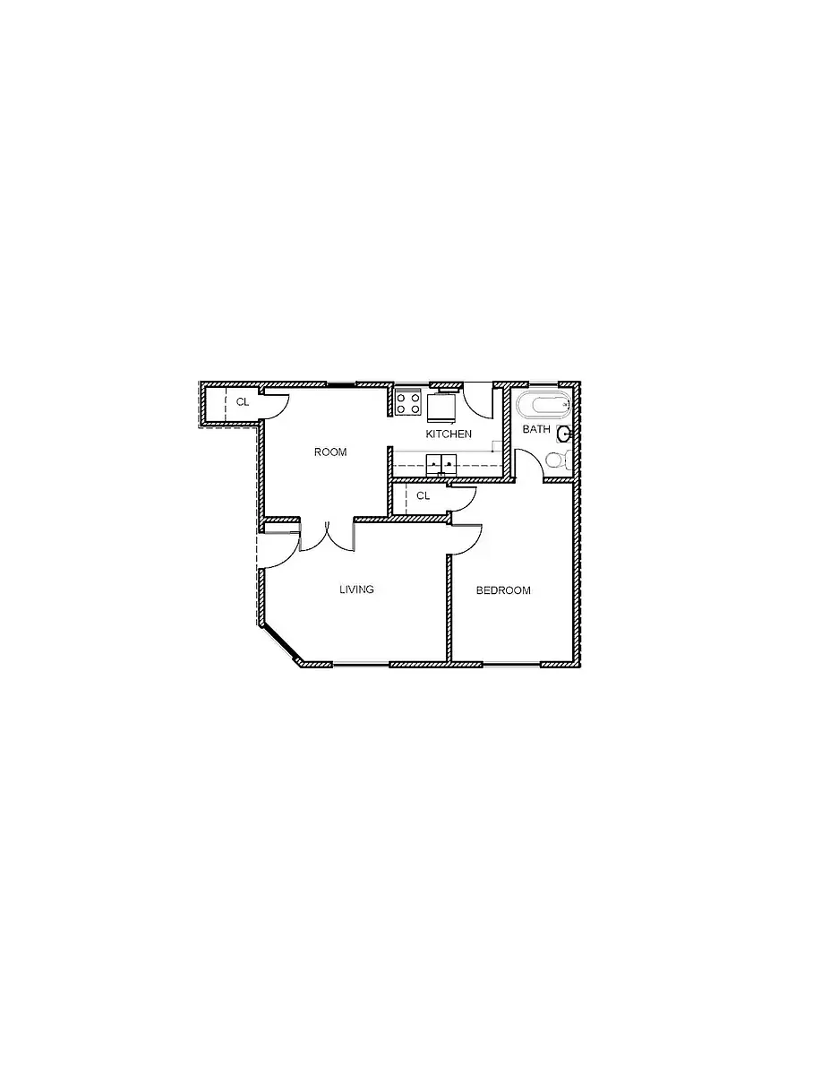 Floor plan One Bedroom Plus