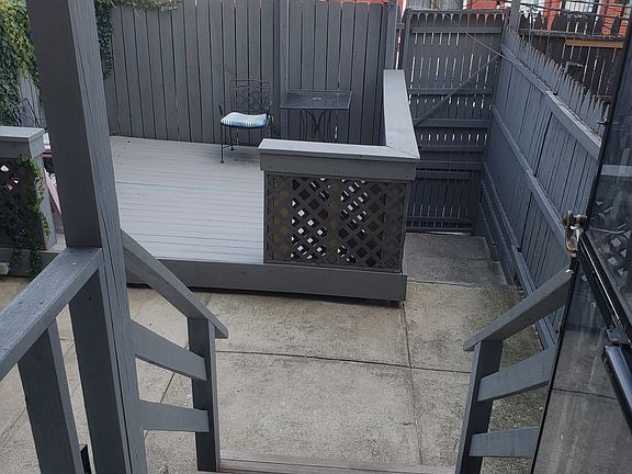 View of patio from back door