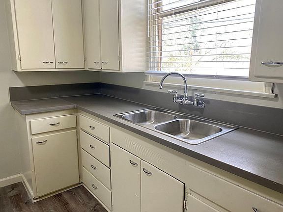 Double stainless steel sink with gooseneck faucet