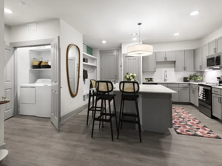 In-home washer and dryer for your convenience.