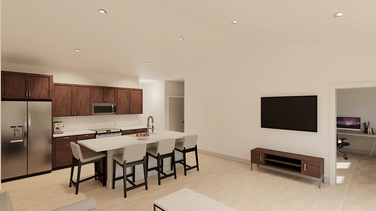 Floor plan 2 Bed+Office 2 Bath Upper, 2 Car Att Garage