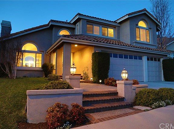 Evening shot of front of home.