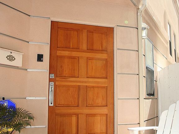 Front door. Just steps to the beach