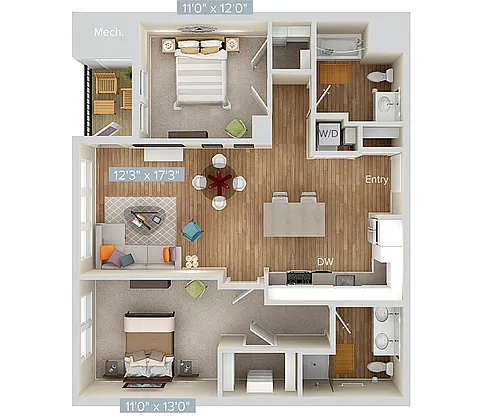 Floor plan B1-A-sc2x-1093