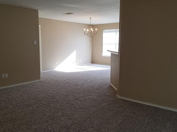 Living room into dining room