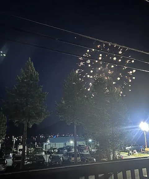 Fireworks at the West End Beach from the deck!