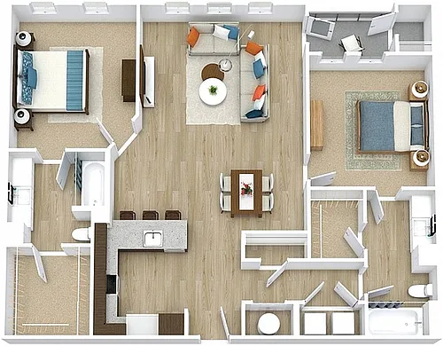 Floor plan 2x2N