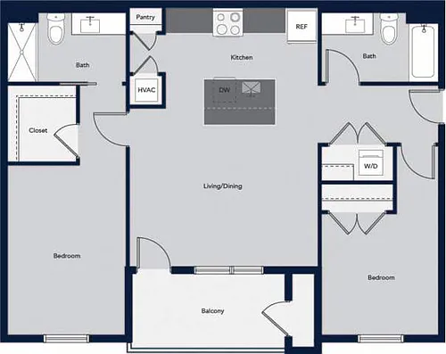 Floor plan Two Bedroom